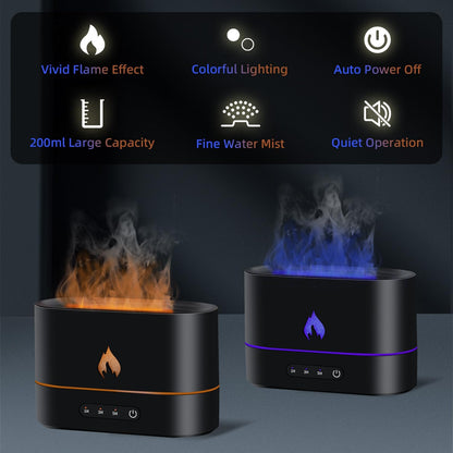 Flame Aroma Diffuser - Zwart