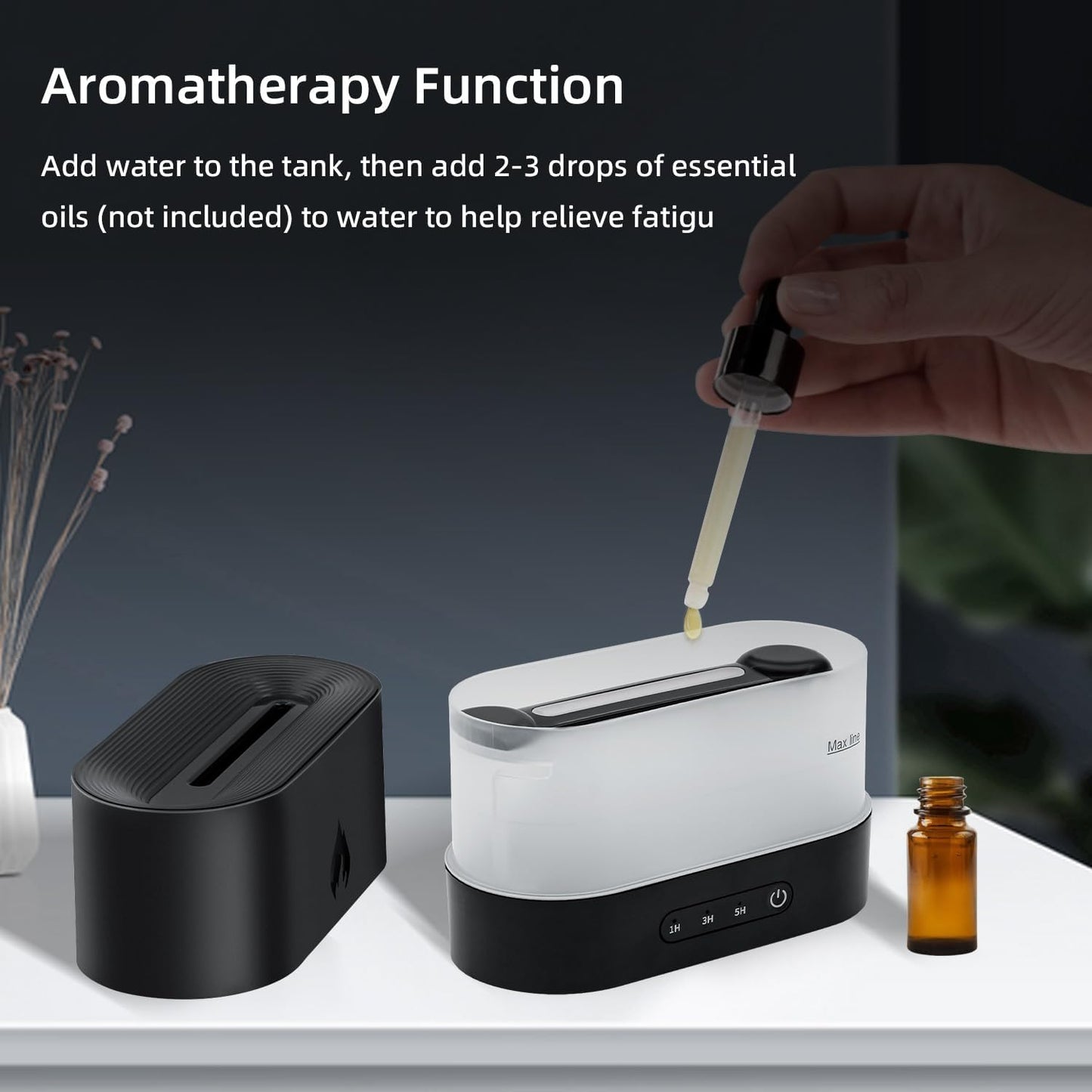 Flame Aroma Diffuser - Zwart